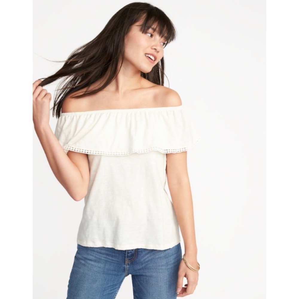 New Off-white off the Shoulder Top